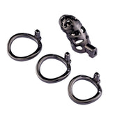 BDStyle Male Chastity Cage Locked with 3 Active Sizes Rings